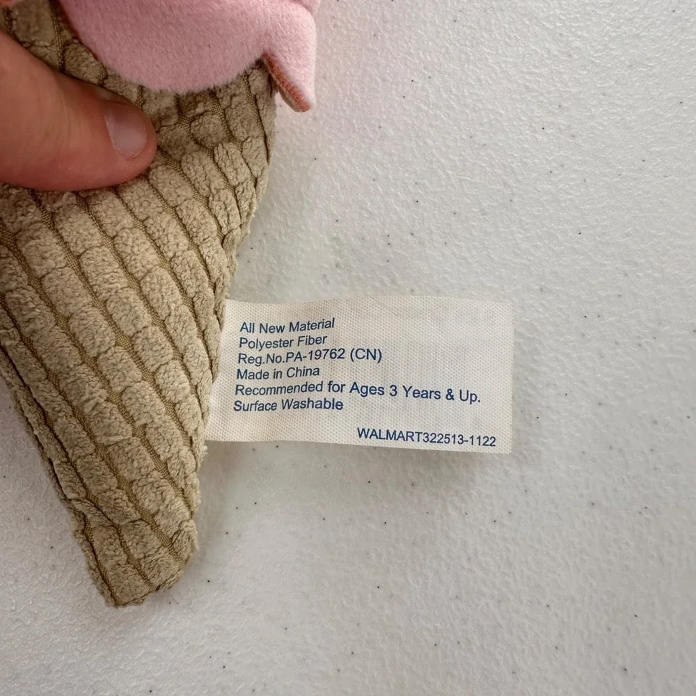 Walmart Plush Ice Cream Cone Toy For Kids - Pink & Blue‎ Smiling Scoops 10